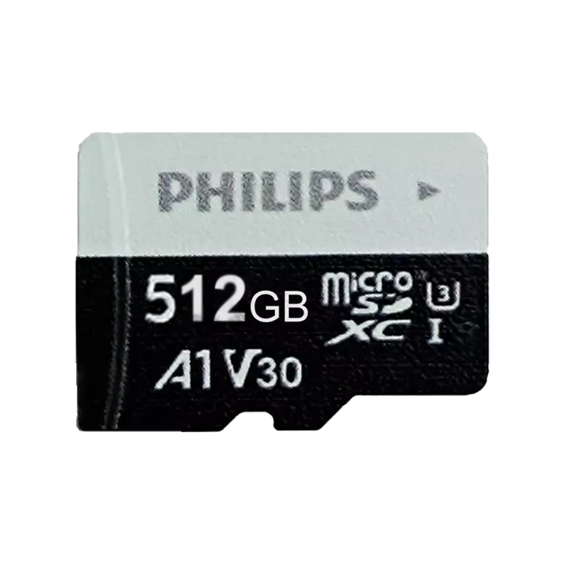 کارت حافظه MICROSD XC فیلیپس کلاس 10 استاندارد UHS-I U3 A1-V30 سرعت 100MBps ظرفیت 512 گیگابایت